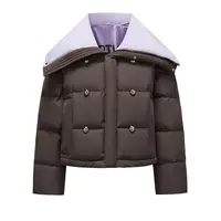 【丽公主】翻领羽绒服2023冬季新款面包服保暖短外套Y427307105