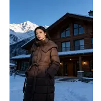 秋冬新款时尚过膝收腰显瘦女长款气质厚羽绒外套(F1-3)W086（LG）