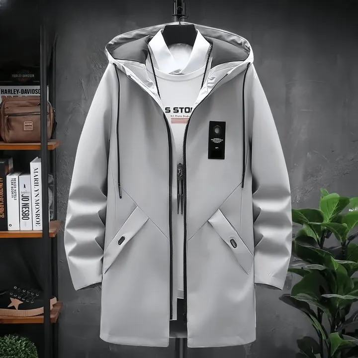 TUCANO/啄木鳥春秋季风衣男士中长款外套长袖宽松休闲帅气潮夹克