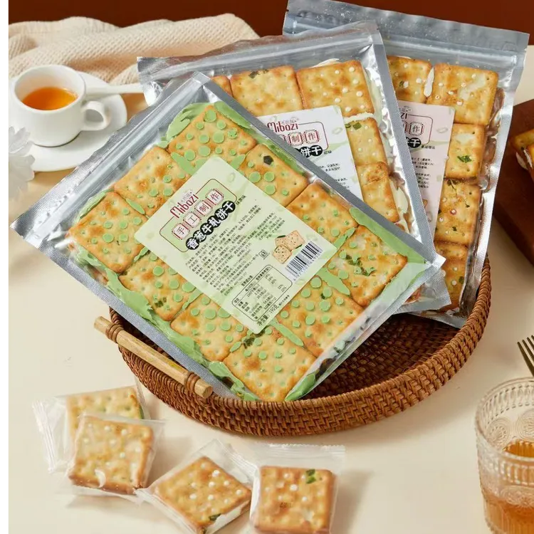 米芭滋米芭滋咸香酥脆葱香饼干夹心牛轧糖台湾风味零食解馋小吃 