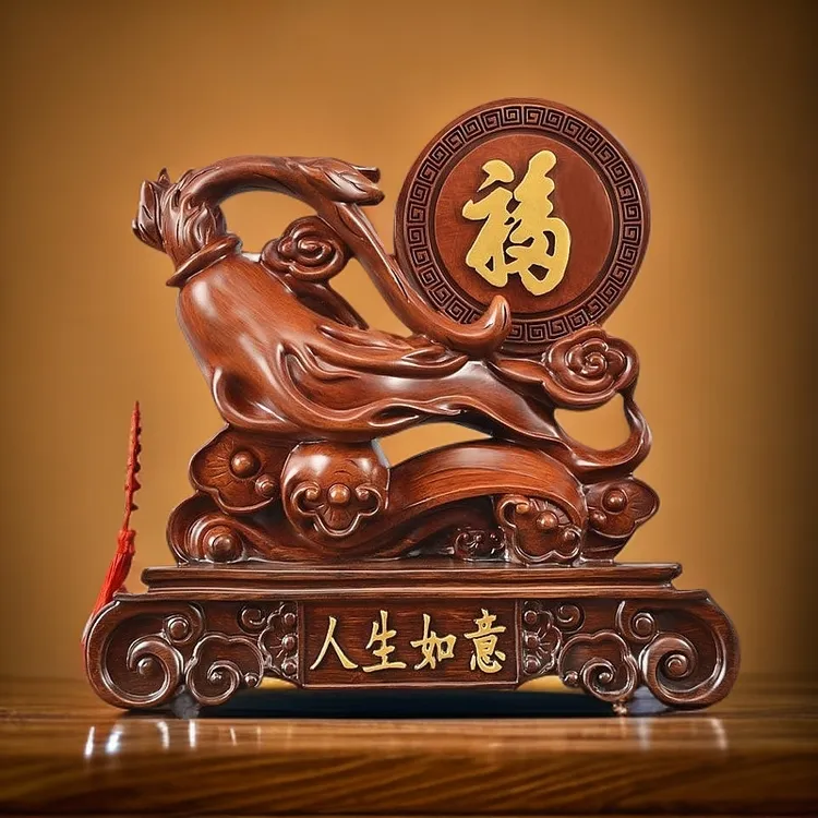 人生如意招财纳福摆件客厅办公室酒柜电视柜玄关家居装饰品乔迁礼