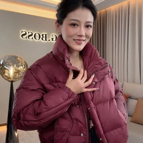 【耿老板2024#P】港风小众设计师款高级感精致短款安心绒羽绒服
