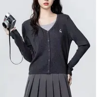 70035大码女装2025秋季新款简约百搭宽松显瘦胖妹妹针织开衫上衣