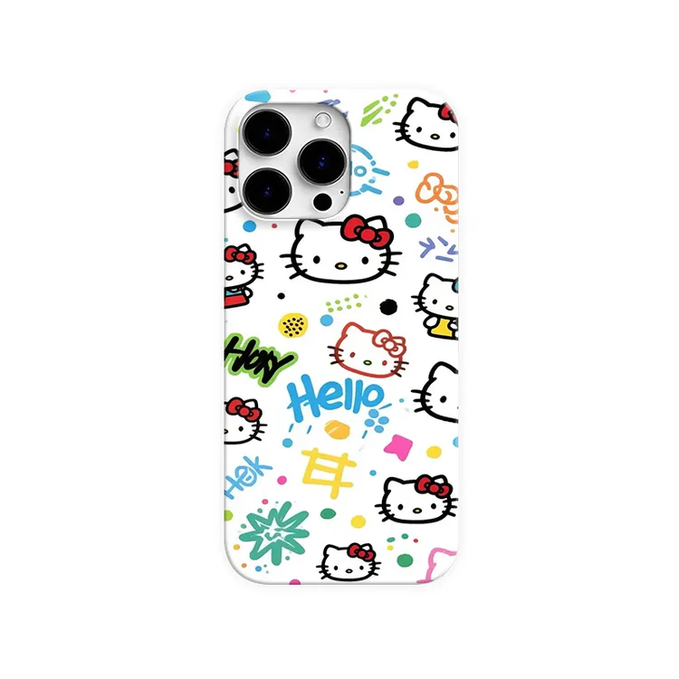 波点kt手机壳适用于苹果16pm卡通15少女13可爱11xr创意12pm涂鸦14