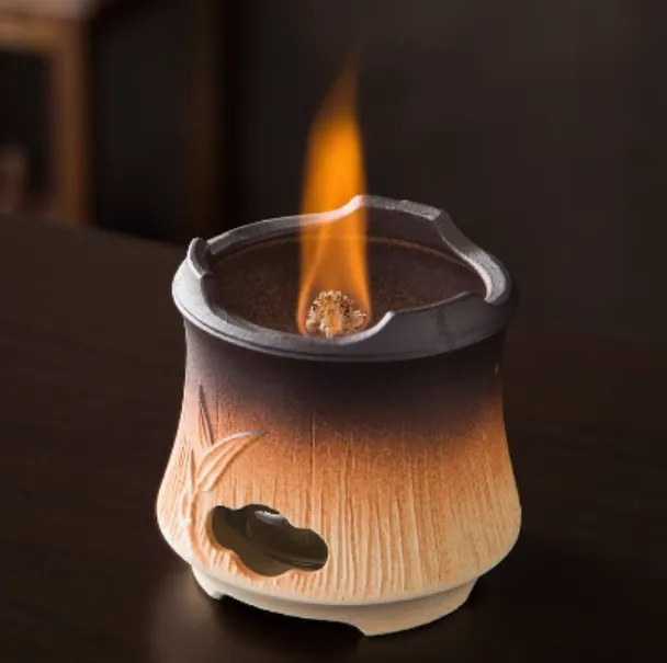 家用户外陶瓷围炉煮茶器炉烧水壶碳炉小温茶茶壶炉底座陶泥