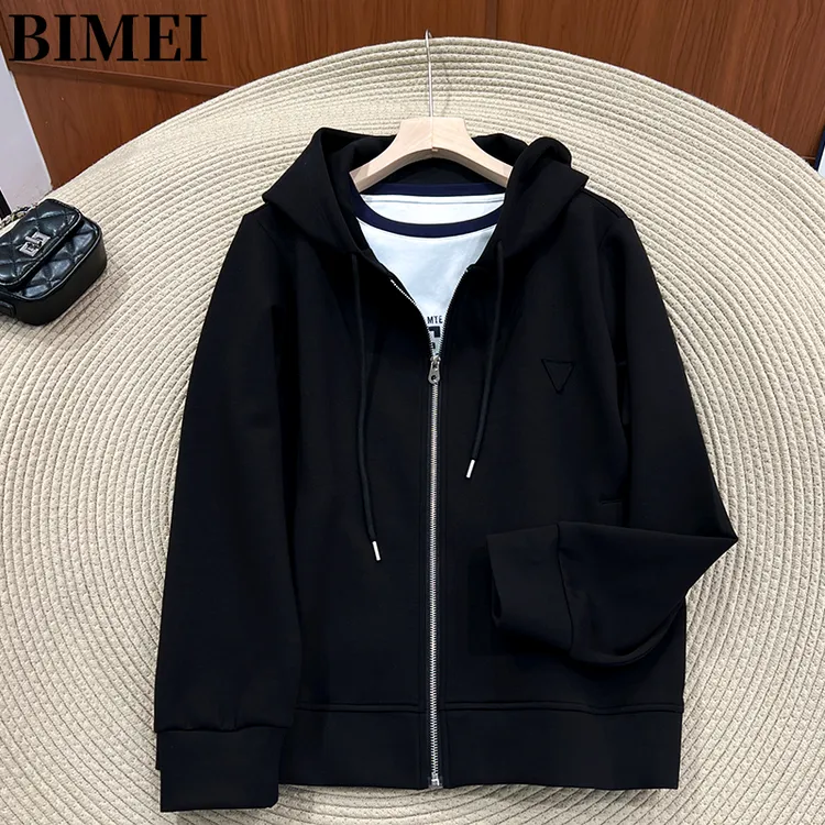 必魅-连帽开衫卫衣外套2025秋冬季美式拉链开衫遮肚子外搭58253