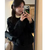 syna希娜 黑小湖羊 皮毛一体自然卷顶奢外套