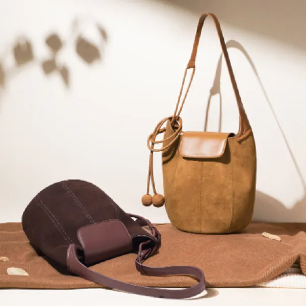 【Bagtastic】复古南瓜包女真皮水桶包磨砂牛皮高级感单肩斜跨包