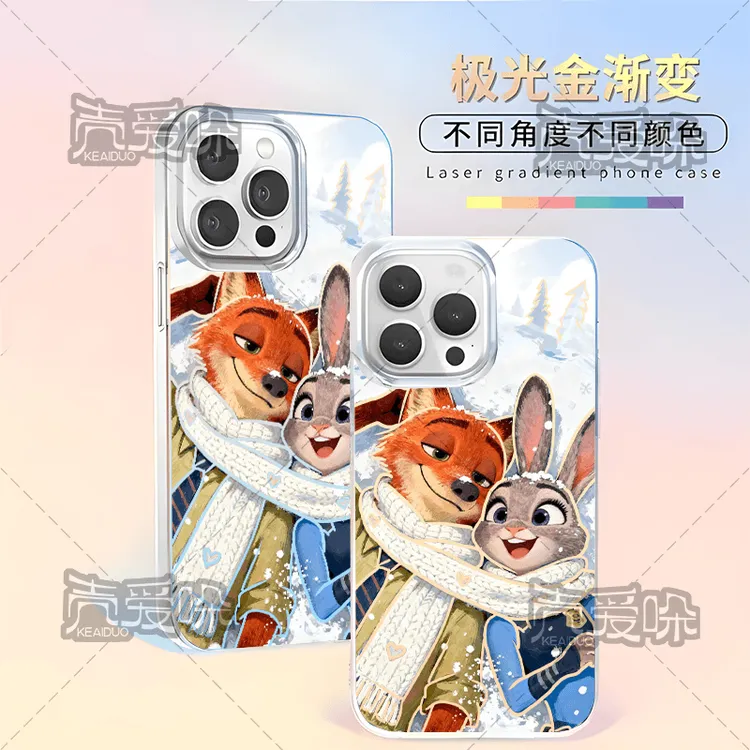 雪地尼克朱迪适用于苹果华为vivo一加iPhone小米红米极光手机壳