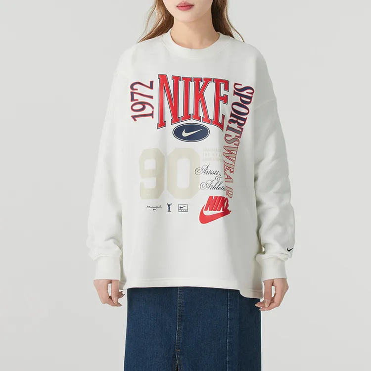 NIKE耐克女装上衣2025新款运动卫衣跑步健身训练休闲套头衫HF9492