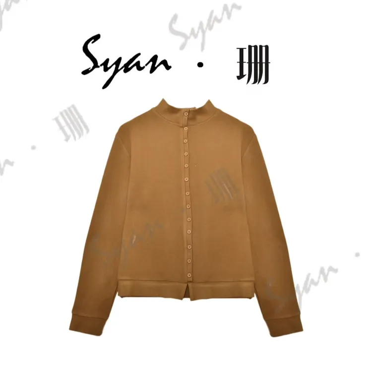 Syan【远方来信】2025秋季新款百搭小众高级轻奢设计款半高领卫衣