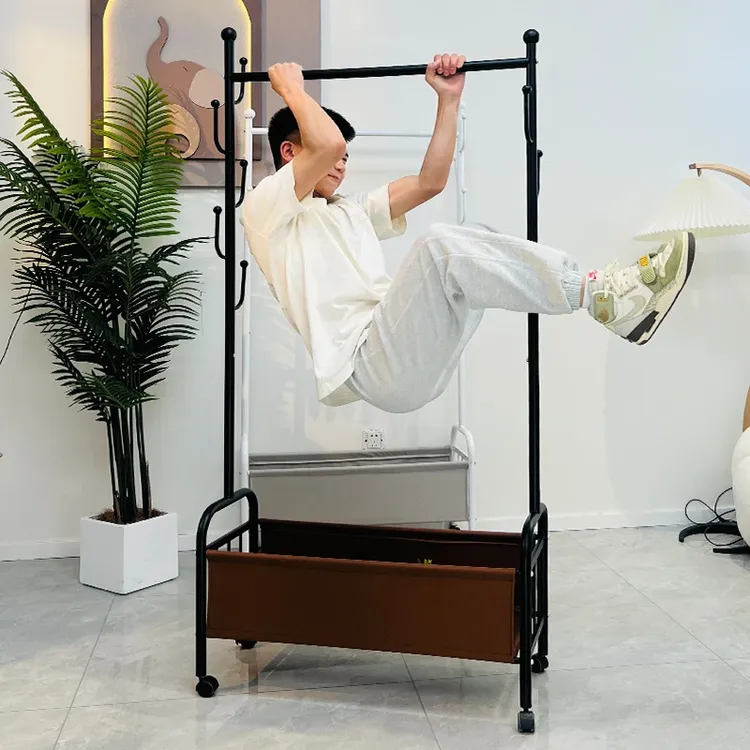 家用挂衣架落地衣帽架客厅可移动衣服架房间阳台立式衣架子晾衣架