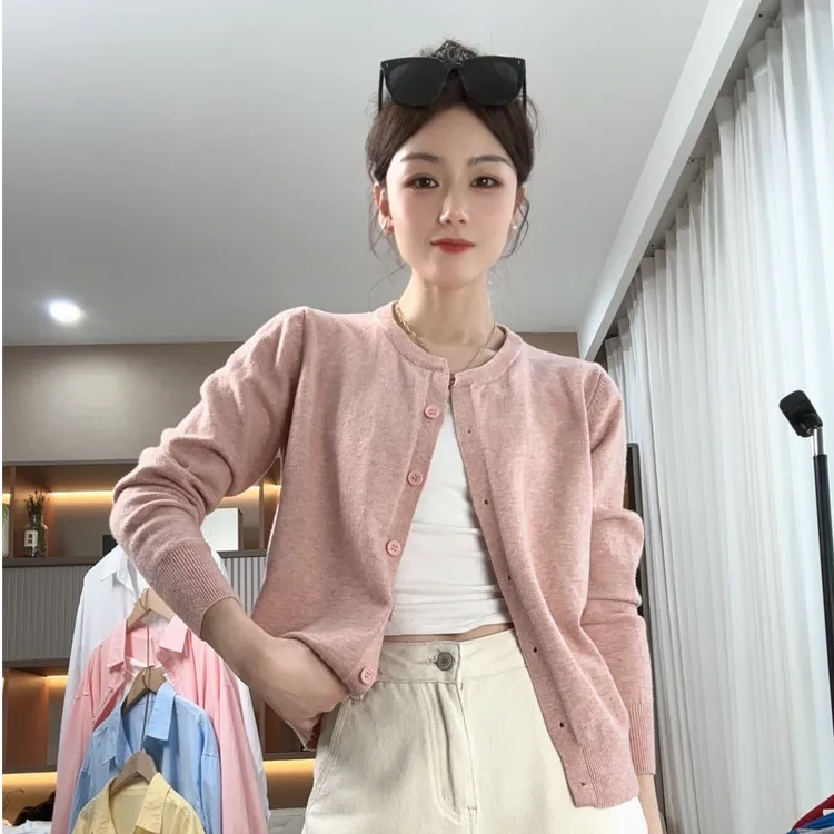 【现货】两小吱《香草奶盖》秋冬款百搭软糯糯针织开衫上衣毛衣B4-10