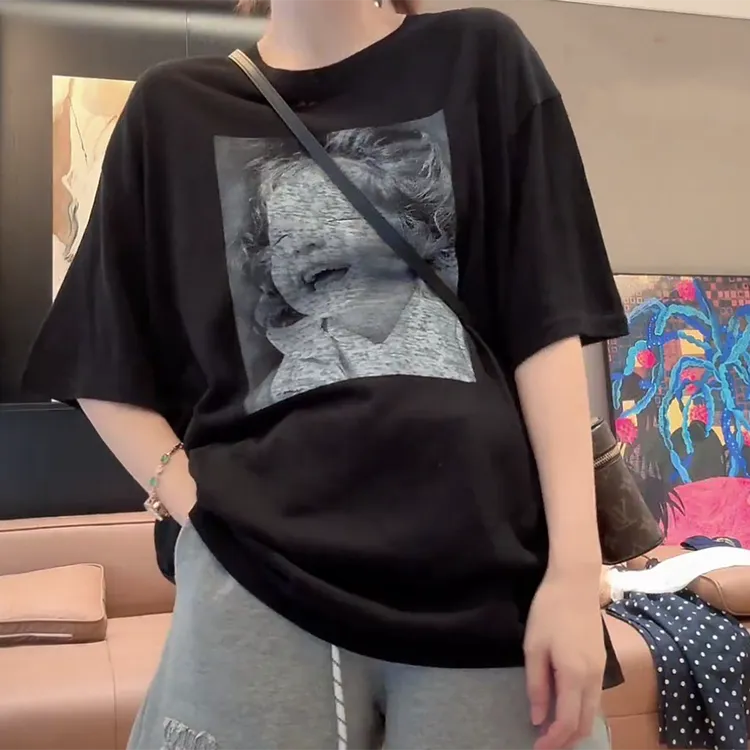 【微笑小孩】短袖t恤女夏季时尚百搭洋气衣服显瘦半袖C5427