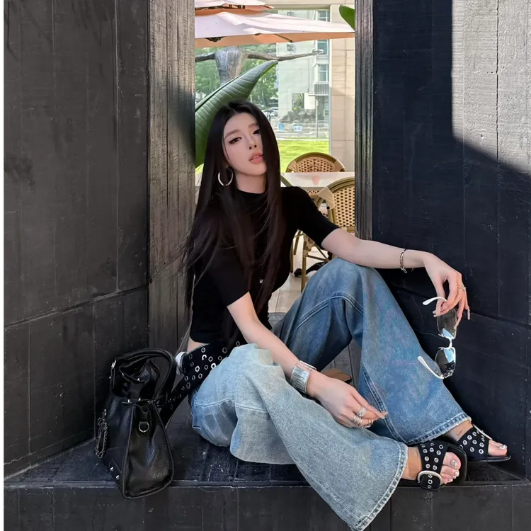 2025早秋新款时尚套装气质显瘦洋气休闲百搭性感辣妹外出上衣长裤