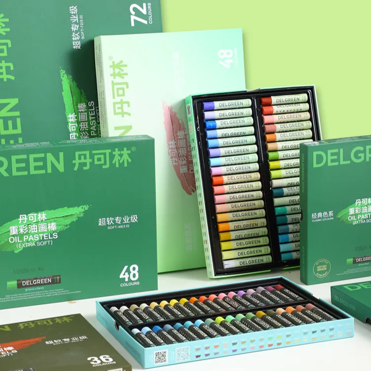 丹可林专业级升级油画棒套装重彩棒超软儿童适用美术专业专用画笔