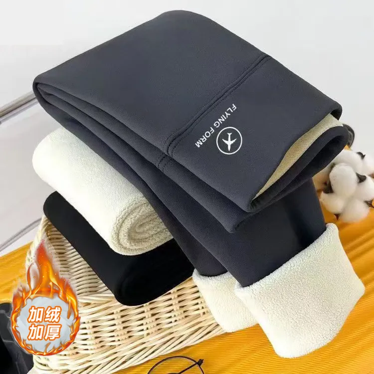 加绒加厚鲨鱼裤女外穿秋冬新款高腰收腹保暖芭比裤修身显瘦打底裤