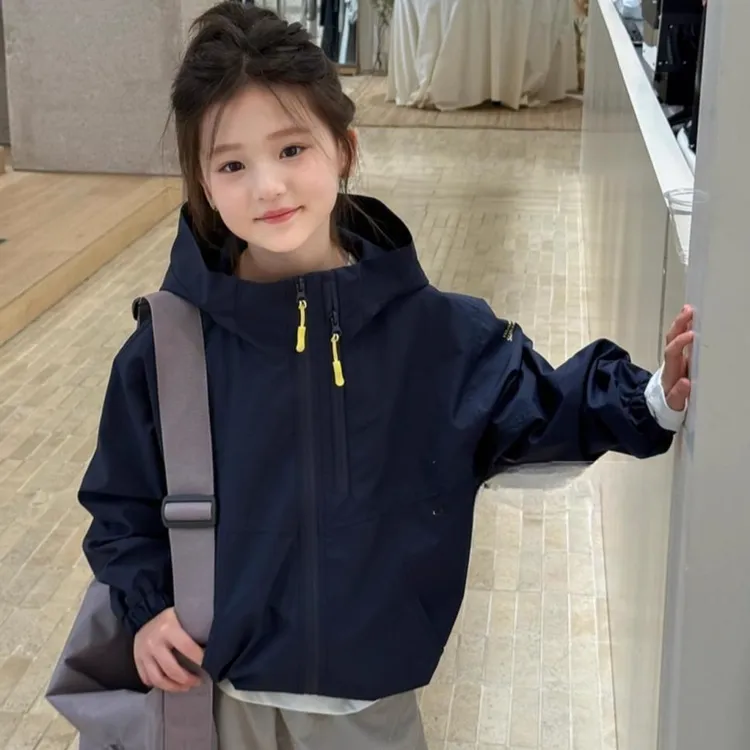 秋冬女童冲锋衣超轻户外防水韩版休闲外套