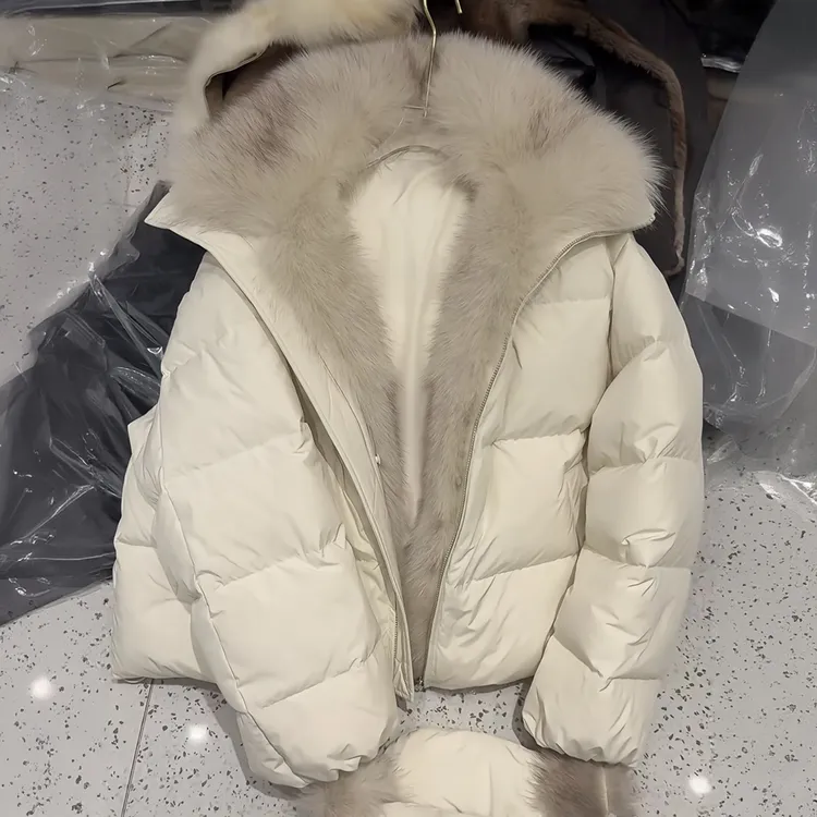 轻绒欧包冬季新款短款加厚棉服女大毛领小个子韩系面包服外套