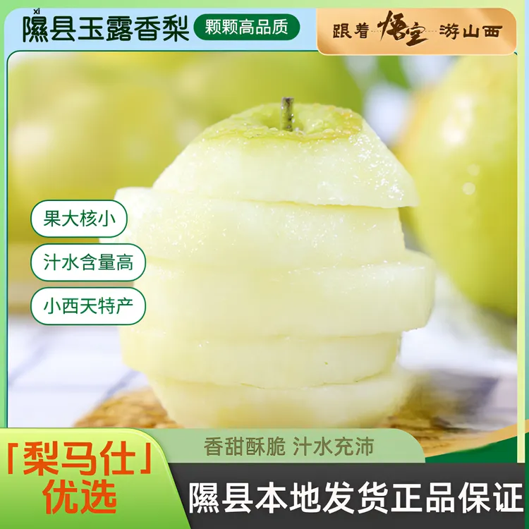 【精品果】山西隰县玉露香梨脆甜多汁细腻化渣产地直发当季新鲜水果