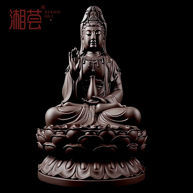 湘荟【观音】茶宠中式桌面茶宠工艺品摆件观音像