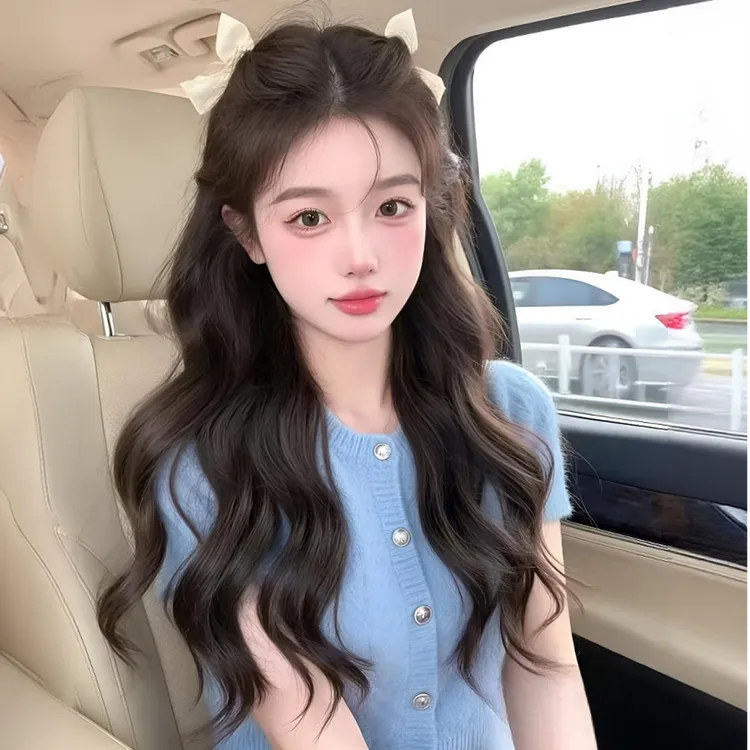 茉橙【新品无痕 】假发全头套超自然100%全真发女款逼真长发推荐