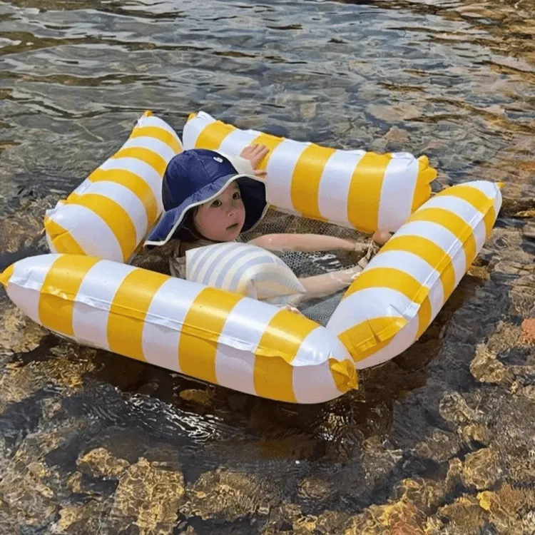 游泳圈浮床儿童充气浮排躺椅水上漂浮神器宝宝坐圈海边玩水装备 