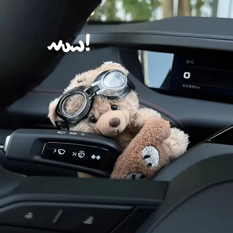 萌宠小熊拨杆装饰车载摆件怀挡雨刮器装饰汽车转向灯公仔摆件玩偶