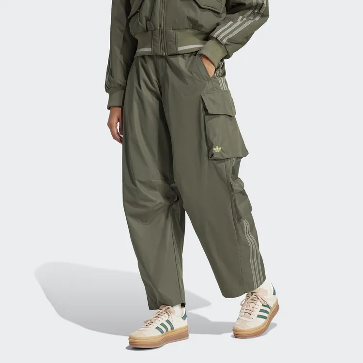 Adidas阿迪达斯三叶草女子街头漫游系列多口袋工装运动裤JI5728