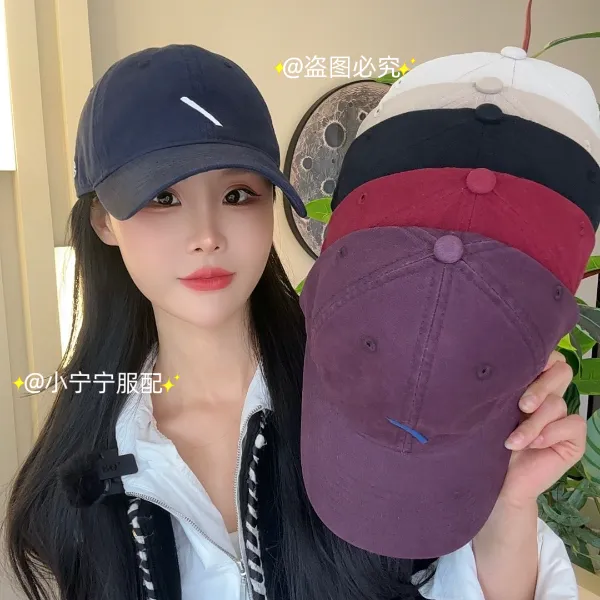 2025新款早春立体刺绣棒球鸭舌帽大脸显脸小宽帽檐大头围加大加深