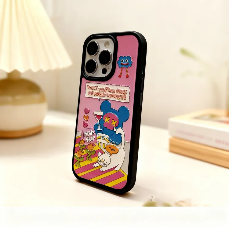 潮流派对手机壳IPhone17/16/15/14ProMax适用于苹果小众卡通立体