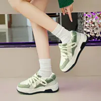 Y29-1小众休闲板鞋女2024新款秋季厚底日系小白鞋学院风运动鞋