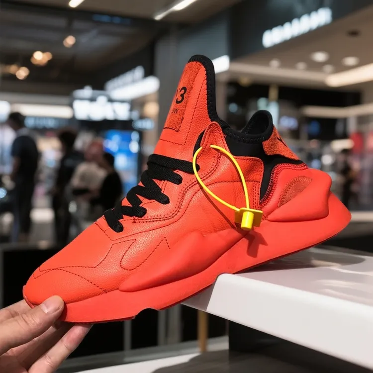 Y3GZCLSW秋季国潮红色时尚百搭老爹鞋男韩版真皮厚底休闲运动鞋潮