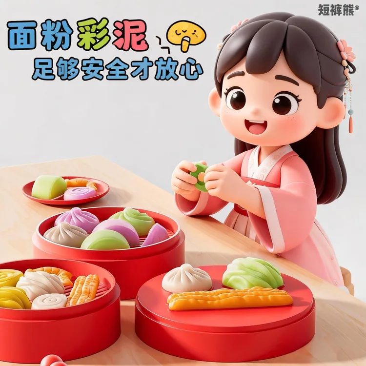 儿童面粉彩泥橡皮泥过家家玩具手工DIY安全无毒幼儿园宝宝礼物