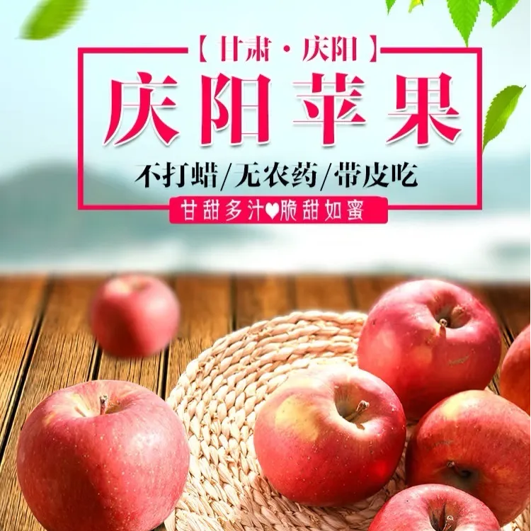 2025甘肃庆阳红富士新鲜苹果甜脆产地直发
