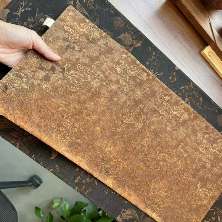【龙腾盛世】双面香云纱复古双面茶席干泡新中式茶桌垫茶巾鼠标垫