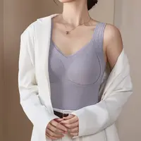 美背~秋冬第一件！！贴身穿~空气记忆棉 裸感固定杯吊带美背F021