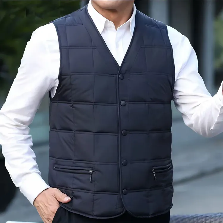 【防寒保暖】爸爸保暖马甲男中老年短款加厚内胆大码坎肩背心秋冬季