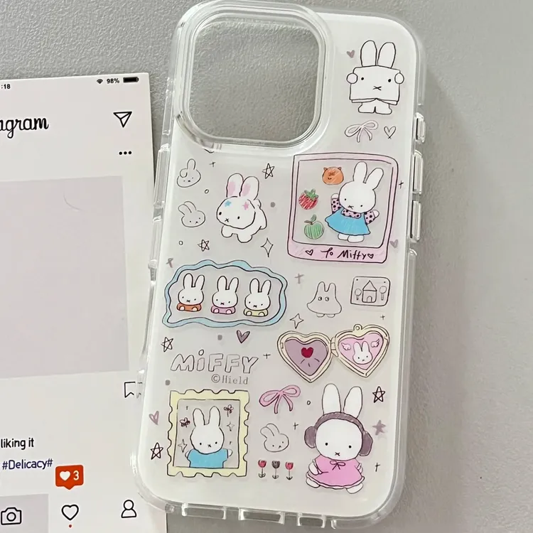 玩耍米菲兔适用苹果华为vivo小米oppo女iphone15/16/14手机壳