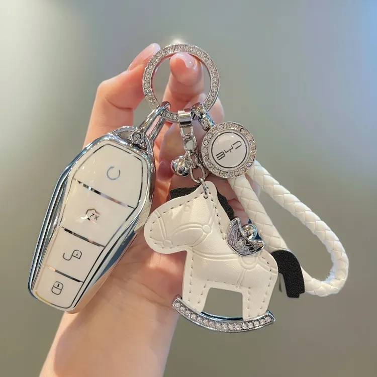 适用于比亚迪汉钥匙套秦plusdmi宋l唐元驱逐舰05海鸥海豚海豹06扣