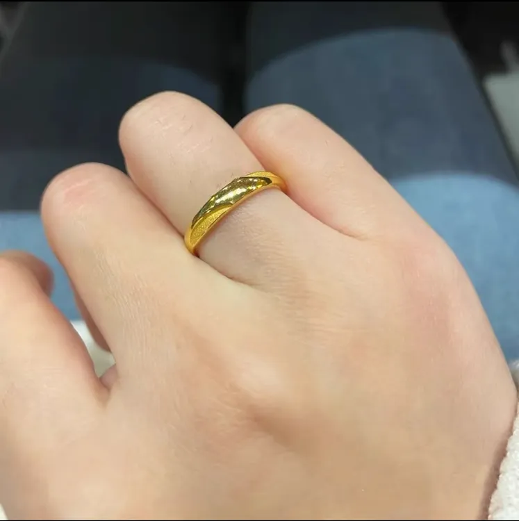铜合金戒指 铜合金戒指时尚可爱气质精美精美光面活口韭菜戒指