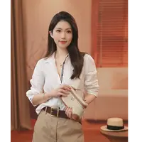 VITALITY COCO【经典紫标】进口100%雨露亚麻百搭防晒衬衫-2111