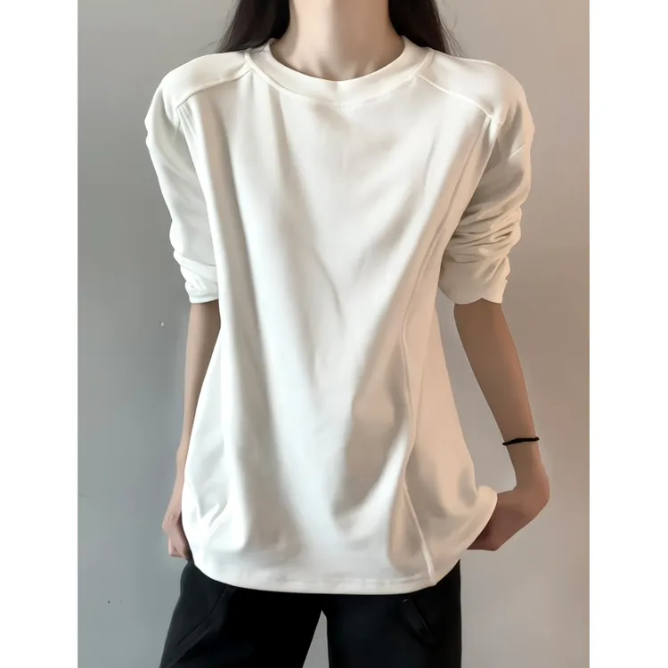 300克重磅解构德绒秋装打底衫T恤男冬季cleanfit保暖内搭长袖卫衣