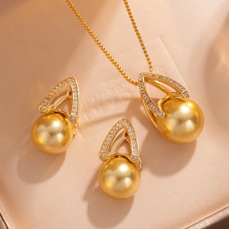 铜合金合成锆石耳饰 【容儿专属】气质轻奢时尚百搭法式耳环套组