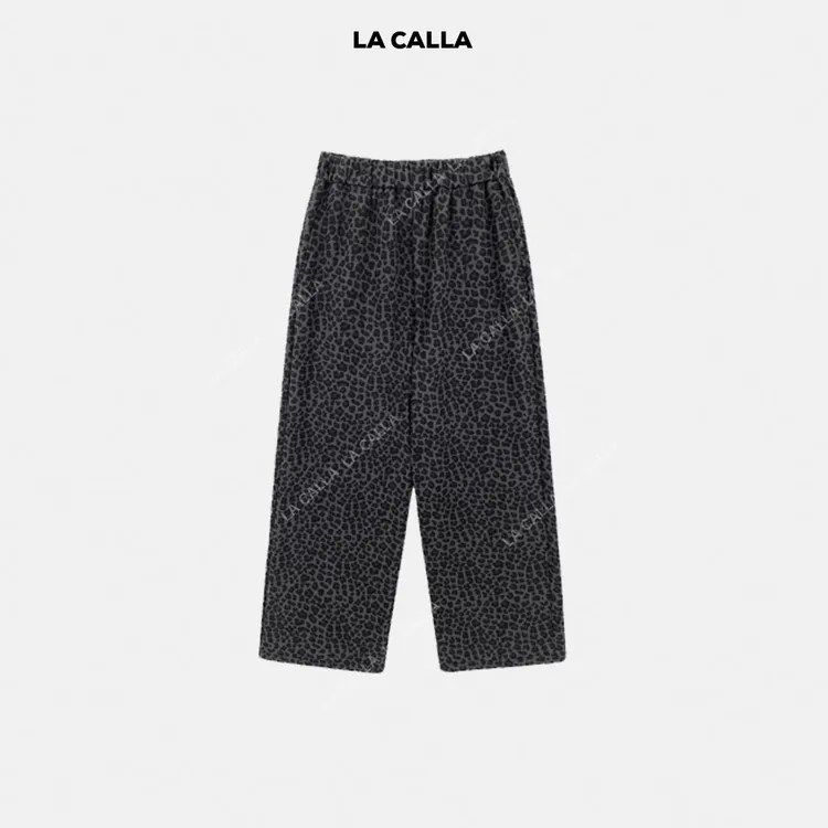 LA CALLA美式复古豹纹卫衣/裤子OY-WM6468