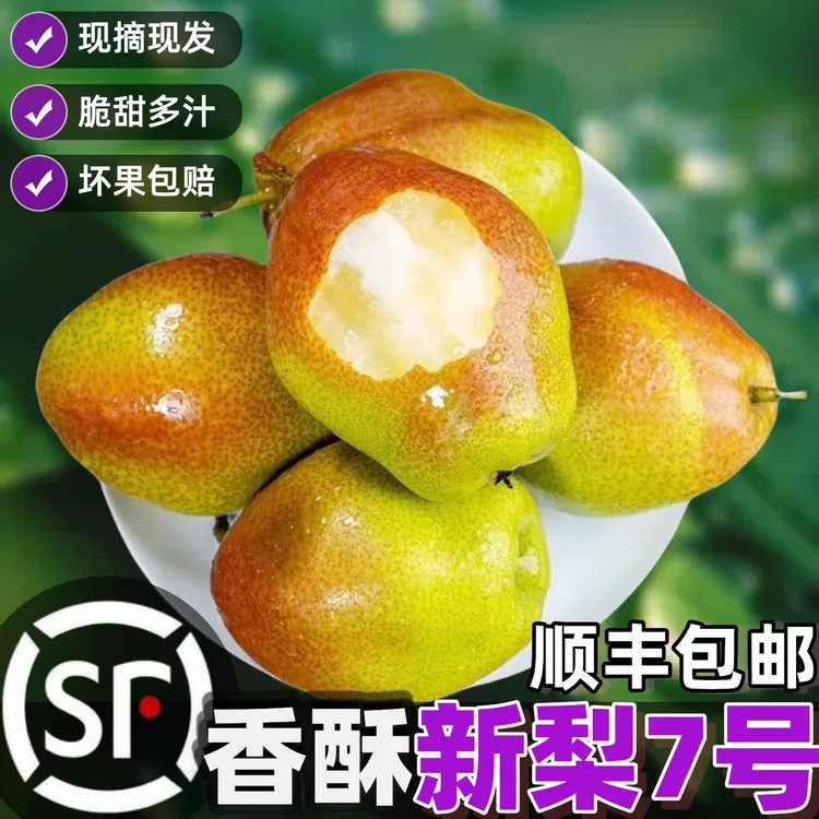 【顺丰空运】新梨7号酥脆产地现摘现发红香酥梨子当季新鲜水果香梨