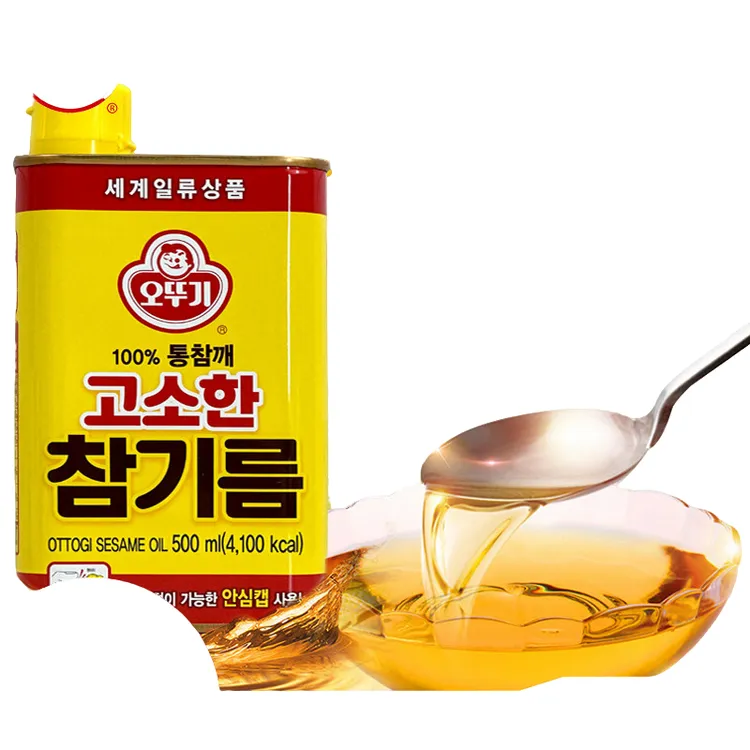 韩国进口不倒翁芝麻油ml铁罐装 烹饪凉拌紫菜包饭调味品香油
