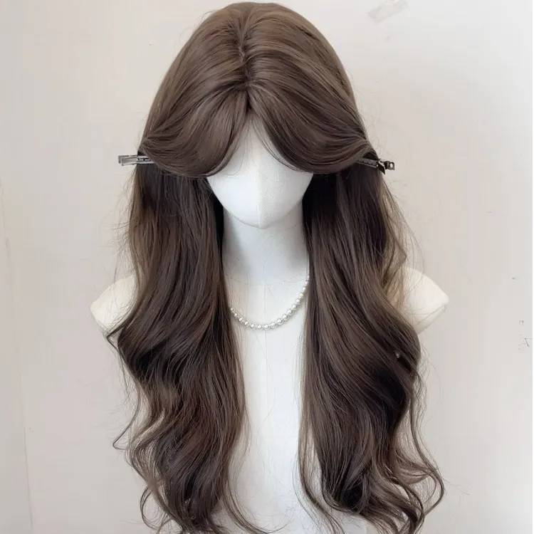 【榛果慕斯】也萌酱假发女款中分长款大波浪卷发假发女款全头套推荐