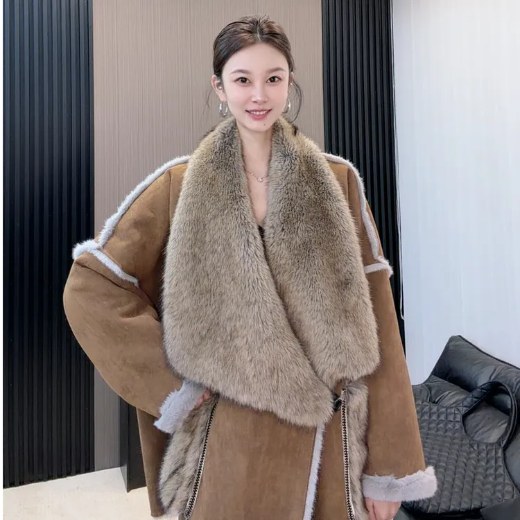 【欣欣严选原创设计】自带氛围感秋冬双面穿时尚慵懒保暖女装外套