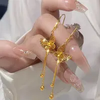 合金耳饰 【蝴蝶流苏耳钩】